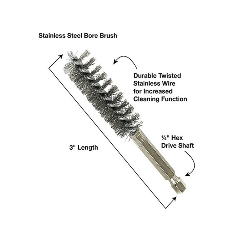 Pack of 6 Wire Brush Drill, Stainless Steel Cleaning Brush