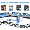 Anweller Bicycle Lock Fingerprint, High Security Anti-Theft Bicycle Chain Lock