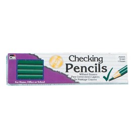 Charles Leonard Inc. Pencil, Green W/Eraser, 12/box (65025)