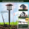 Luces Solares GIGALUMI FXD-12 – Pack 12 LED impermeables para
