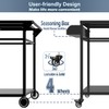 Koutemie Outdoor Grill Cart Table with 4 Wheels for Blackstone