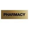 Signs ByLITA - Señal de farmacia básica, Oro cepillado, Medium