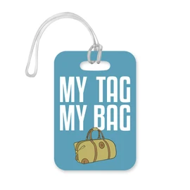 LT059 My TAG My Bag Novelty Funny Unique Designer Gift Glossy Plastic Suitcase Luggage Tag