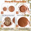 2 Pcs 2 Pack Hanging Cylinder Bird Feeder Outdoor, Brown