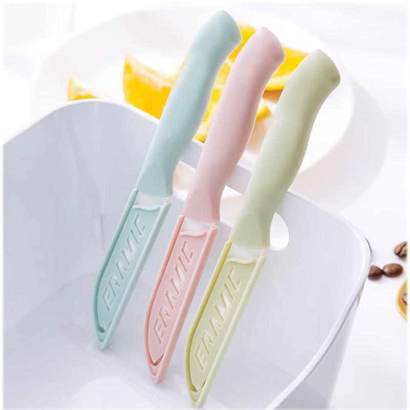 WWZJ 6 Pack Ceramic Paring Knife with Knife Cover, Lightweight