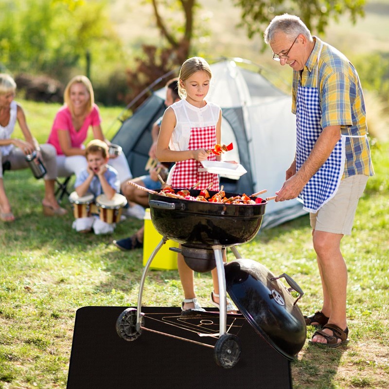 Foreverup Fire Pit Mat, 122CM Fireproof Mat, Grill Mat for