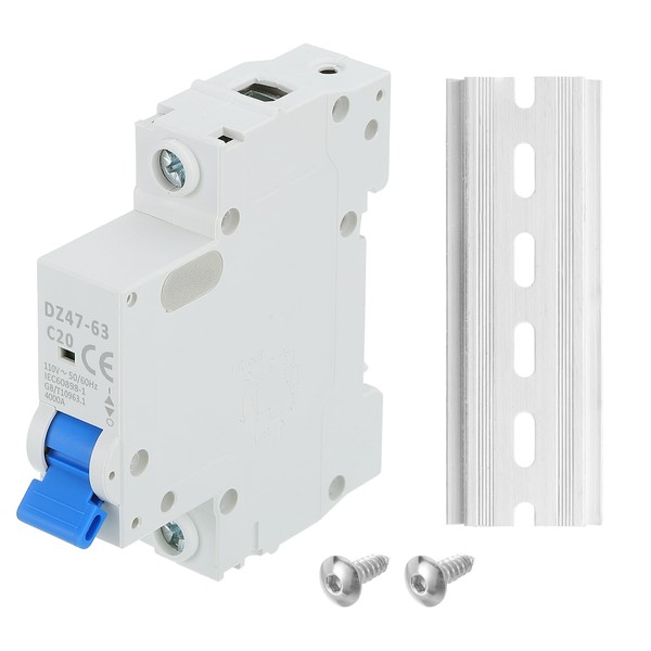 sourcing map 1 Pcs AC Miniature Circuit Breaker 1P 20A