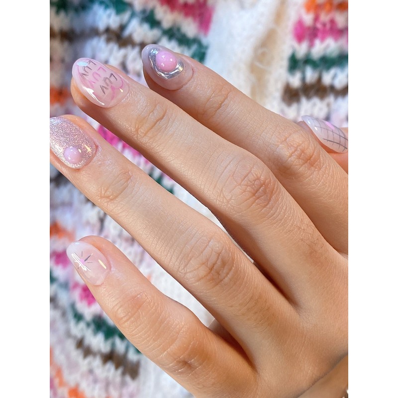 [Janef] Doodle Doodle CuteDrawing Handmade Nail Tips - No selection