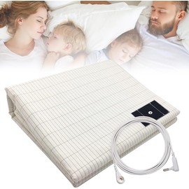 MATFORTH Grounding Sheet with Grounding Cord Soft Cotton Sheet with Silver Electric Grounding pad for Bed, Sleep Well (27 * 52 inch)