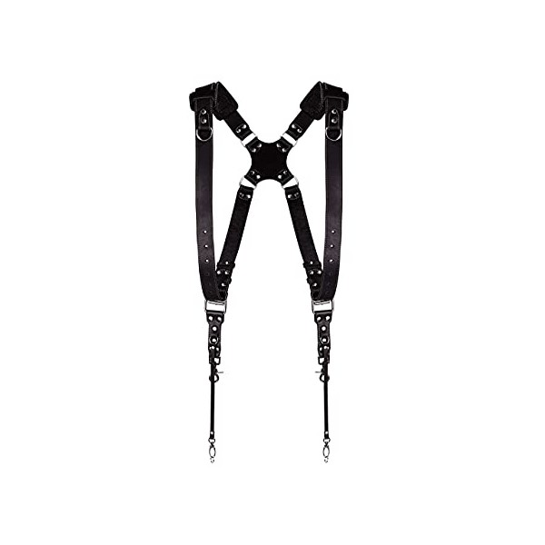 Camera Accessories Dual Harness Two Cameras -Shoulder Leather Strap -