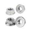 Flange Nut Thread Hardware Nuts,304 Stainless Steel Serrated Flange Metric