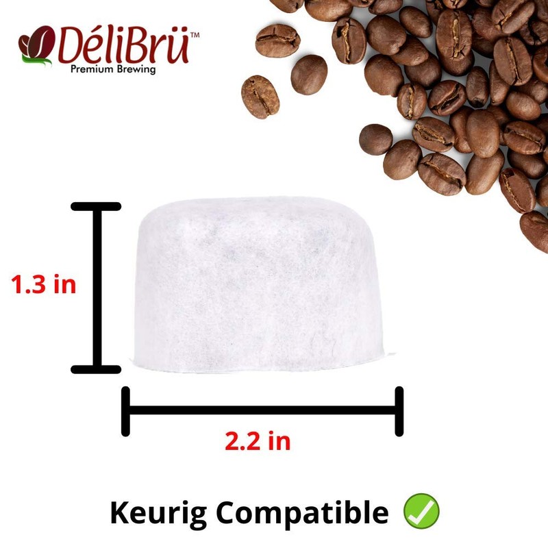 Delibru 6-Pack KEURIG Compatible Water Filter Cartridges for Keurig 2.0