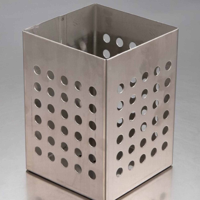 Kitchen Utensil Holder Stainless Steel Square Cutlery Drainer Countertop Utensil