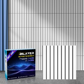 8 Pack Innovation Double Deck Soundproof Wall Panels, 15.7 x 15.7 x 0.4 in Sound Proof Foam Panels for Walls, 0.9lb/ft³ High Density, Thicker 0.4in, Acoustic Panels, Sound Dampening Panels Black&White