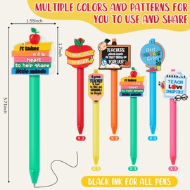 ReliThick 18 Pcs Funny Teacher Pens Valentine's Day Gifts for Teacher Teacher Appreciation Pens Bulk Teacher Pens Gift for Teacher School Office Supplies(Teacher)