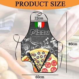 HAZMA 1 x Pizza Apron, Funny Kitchen Apron, Barbecue Apron for Men, Funny, Italian Style BBQ Apron for Men, Suitable for Men and Women, 60 x 80 cm (A)