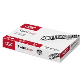 GBC Arillo Metálico Twin Loop 3:1-9/16" para Engargolar, Color Negro, Paquete con 20 Piezas. P7234