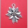 Unbranded 9 pcs ANT SILVERTONE Christmas POINSETTIA SETS Charms Pendants