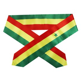 SNUWITH Senegal Flag Graduation Sash/Stole/Scarf 180X13CM Double Sided for Study Aboard International Students Graduation Decoration Item Gift