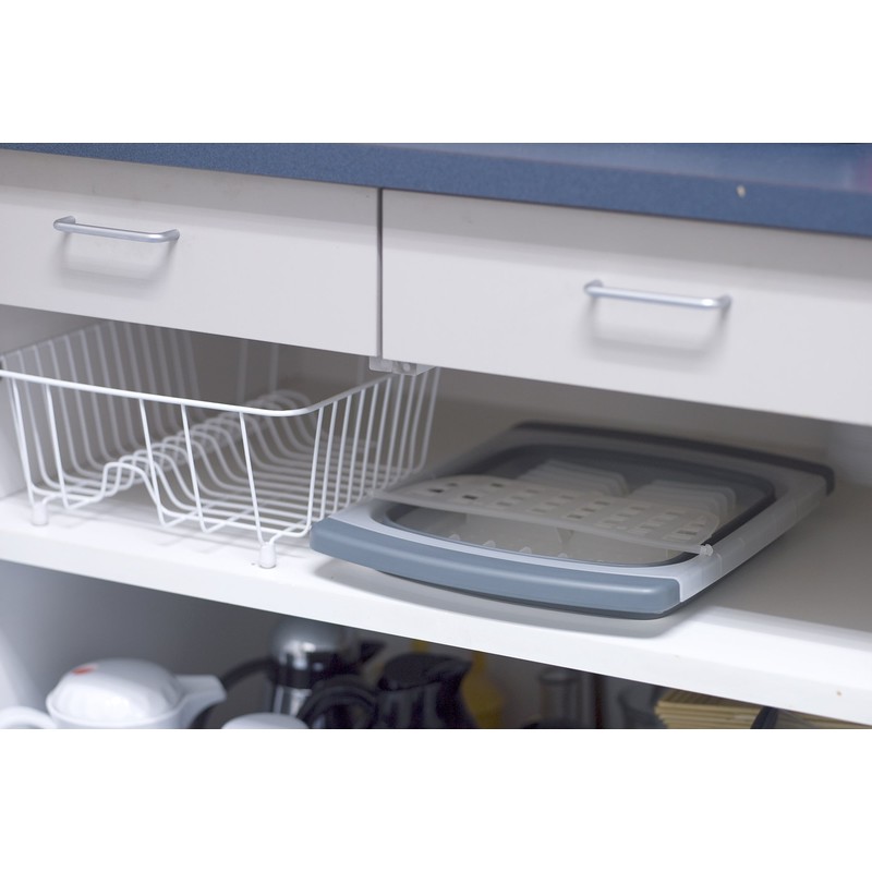 PrepWorks Collapsible Dish Drainer - Space-Saving, Expandable Dish Rack for