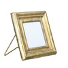 Creative Co-Op Antiqued Gold Square Picture Frame (Holds 3.5" x