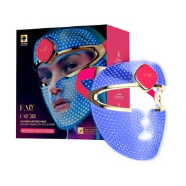 FAQ 201 Mascara LED facial - Mascarilla inalmbrica con luz roja para rejuvenecimiento facial - Dispositivo de belleza con tecnologa de luz para el... 
