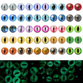40PCS 18MM Glow in The Dark Dragon Eyes Animal Vertical Slit Pupil Eye Glass Cabochon for Sculptures Props Jewelry Crafts Making