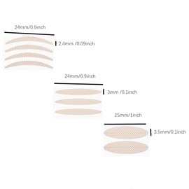 Double Eyelid Tape Invisible, Makeup Breathable Eyelid Tape, Eyelid Stickers for Hooded Eyes Invisible, Three Different Shapes Double Eyelid Tape Tool (3 Pack)