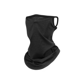 [Bｏｏｋwａrm] ネックガード フェイスカバー 夏用、uvカット 冷感 【接触冷感-5℃・付けていないような呼吸で楽】 夏用 ネックカバー ，吸汗速乾・呼吸しやすい設計｜防風・防塵｜耳かけタイプ 男女兼用 (黒)