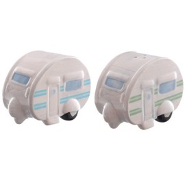 Ted Smith Ceramic Caravan Salt and Pepper Shaker Set