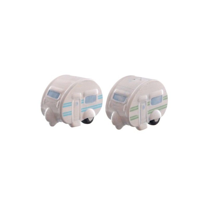 Ted Smith Ceramic Caravan Salt and Pepper Shaker Set
