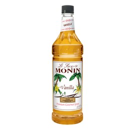 Monin - Vanilla Syrup, Versatile Flavor, Great for Coffee, Shakes, and Cocktails, Gluten-Free, Non-GMO (1 Liter)