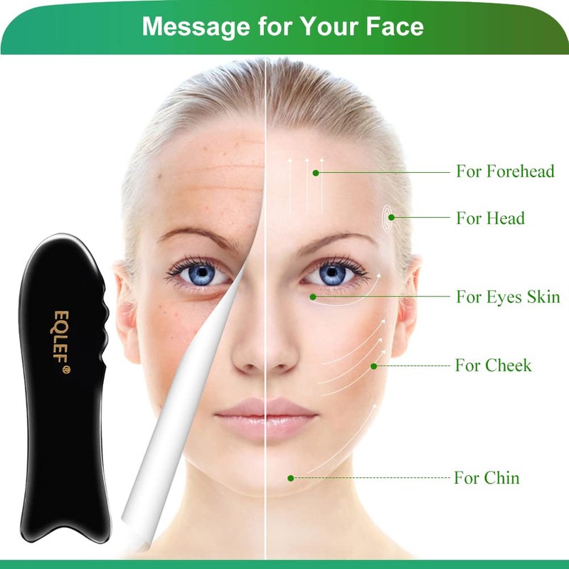 EQLEF Gua Sha Massage Tools, Horn Gua Sha Comb and