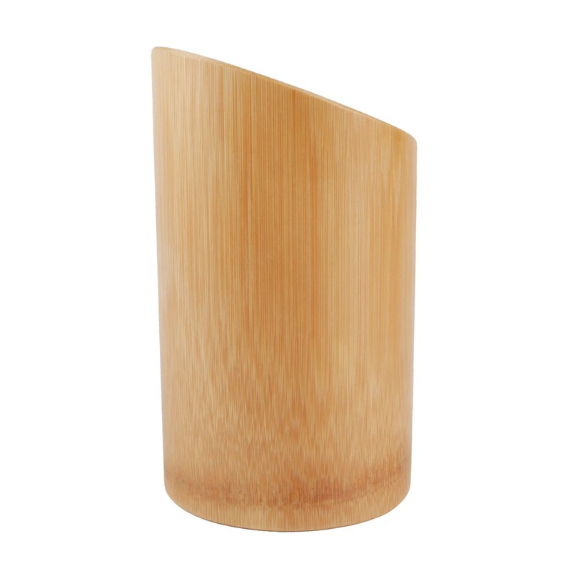 BambooMN Bamboo Kitchen Utensil Holder for Countertop, Utensil Crock for