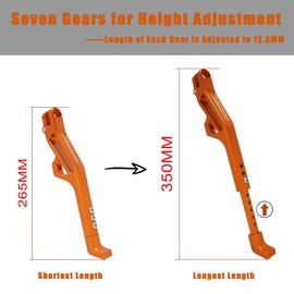 JFG RACING Kickstand for Surron Light Bee,CNC Foot Pegs Kick Stand for Electric Dirt Bike Surron Light Bee X and S/Talaria Sting/X160/X260-Orange