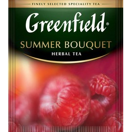 Greenfield Summer Bouquet Herbal Tea Collection Finely Selected Speciality Tea 100 Double Chamber Teabags With Tags in Foil Sachets