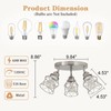 ABEAJAT Kitchen Light Fixtures - 3-Lights Multi-Directional Ceiling Lamp with