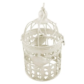 Decorative Metal Antique White Bird Cage Bird P 359 Small