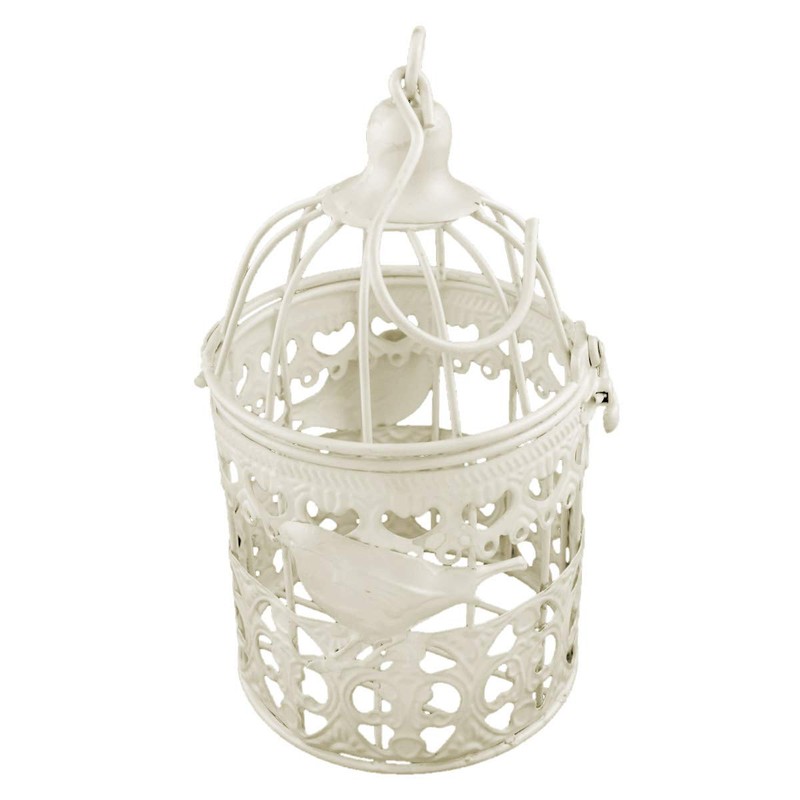 Decorative Metal Antique White Bird Cage Bird P 359 Small