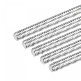 sourcing map 5 Pack M12 x 120mm Fully Threaded Rod 304 Stainless Steel Right Hand Threads Rod Bar Studs Clamps and U-Bolts