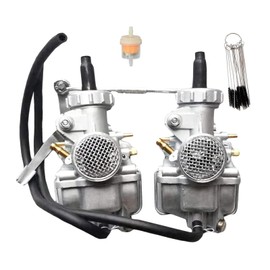 Autu Parts CB200 Carburetor Dual Carb Assy Set, Compatible with Honda CB200T CL200 1974-1976