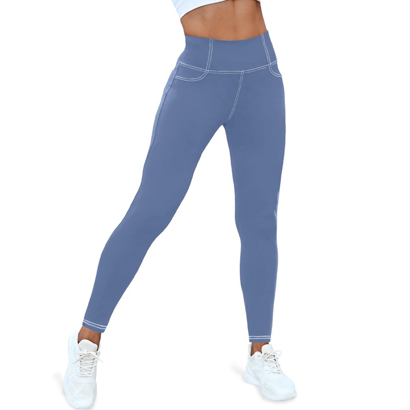 VOOVEEYA Curvy Womens Leggings, High Waisted Yoga Pants with Back