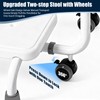 NnsZenith Adjustable Heavy Duty White Color Step Stool with Adjustable