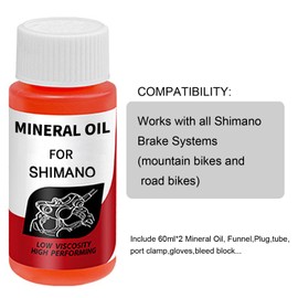 Bleed Kit for Shimano Hydraulic Disc Brakes,Pro Bicycle Brakes Service Kit, Bleed Set with Hydraulic Mineral Oil 120ml for Disc Brake Perfect Bleeding of The Bicycle Brake