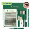 Extensiones De Pestañas Kit 144pcs Mixta Gruesa Y Natural