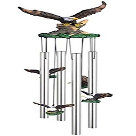 StealStreet SS-G-41272 Wind Chime Round Top Eagle Bird Hanging Garden Decoration Windchime