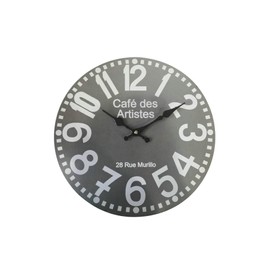 Rebecca Mobili Wall Clock, Wall Clock, Gray, Mdf, Round, Modern Design, For Kitchen Living Room - Measurements: 33.8 x 33.8 x 4 cm (HxWxD) - Art. RE6572