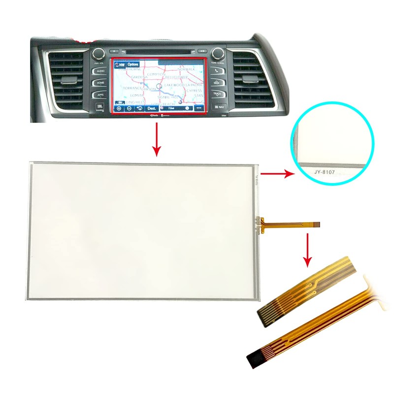 Micarun Navigation Touch Screen Digitizer Fit for Toyota Highlander 2014-2019