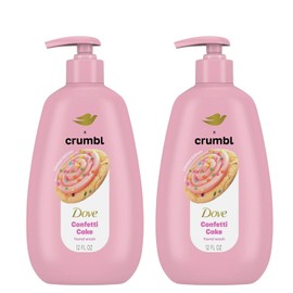 Dove Jabón Líquido Hidratante Para Manos X Crumbl Confetti Cake | Paquete De 2 Unidades De 355 Ml Con Dosificador | Edición Limitada (Confetti Cake)