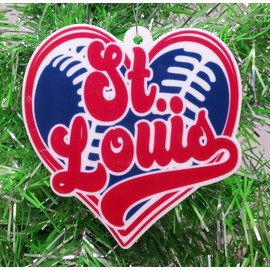 Generic St. Louis Baseball Heart Ornament